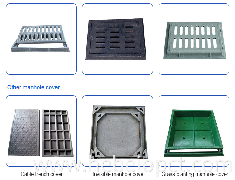 Fiberglass smc manhole cover and grass-planting manhole cover for grass